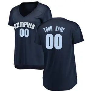 Memphis Grizzlies Fast Break Navy Custom Jersey - Icon Edition - Women's