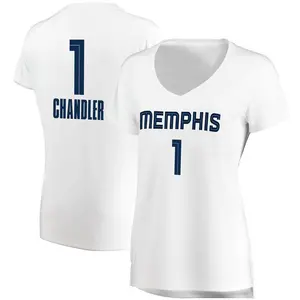 Memphis Grizzlies Fast Break White Kennedy Chandler Jersey - Association Edition - Women's