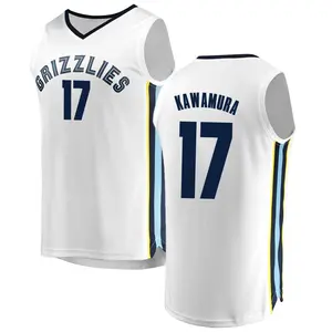 Memphis Grizzlies Fast Break White Yuki Kawamura Jersey - Association Edition - Men's