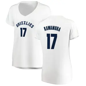 Memphis Grizzlies Fast Break White Yuki Kawamura Jersey - Association Edition - Women's