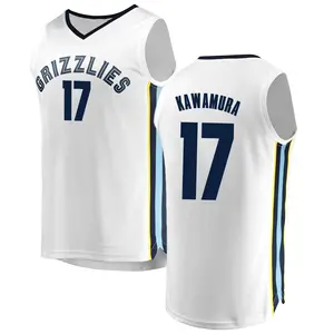 Memphis Grizzlies Fast Break White Yuki Kawamura Jersey - Association Edition - Youth