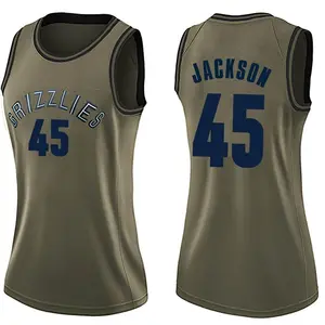 Memphis Grizzlies Swingman Green GG Jackson II Salute to Service Jersey - Women's