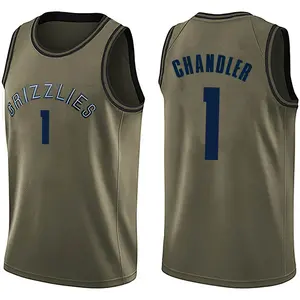 Memphis Grizzlies Swingman Green Kennedy Chandler Salute to Service Jersey - Men's