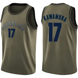 Memphis Grizzlies Swingman Green Yuki Kawamura Salute to Service Jersey - Men's