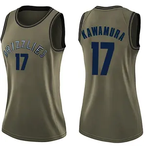 Memphis Grizzlies Swingman Green Yuki Kawamura Salute to Service Jersey - Women's