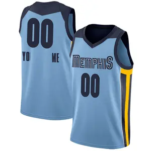 Memphis Grizzlies Swingman Light Blue Custom Jersey - Statement Edition - Men's