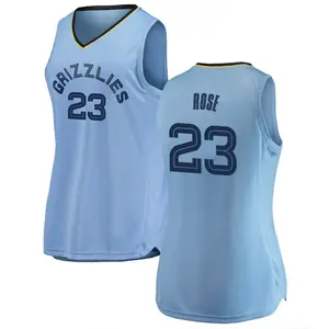 Memphis Grizzlies Swingman Light Blue Derrick Rose 2018/19 Jersey - Statement Edition - Women's