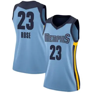 Memphis Grizzlies Swingman Light Blue Derrick Rose Jersey - Statement Edition - Women's