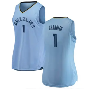 Memphis Grizzlies Swingman Light Blue Kennedy Chandler 2018/19 Jersey - Statement Edition - Women's