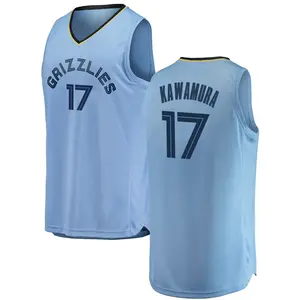 Memphis Grizzlies Swingman Light Blue Yuki Kawamura 2018/19 Jersey - Statement Edition - Men's