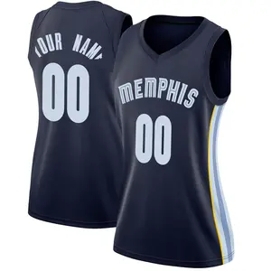 Memphis Grizzlies Swingman Navy Custom Jersey - Icon Edition - Women's