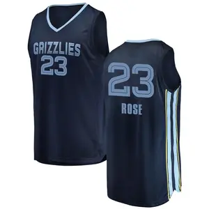 Memphis Grizzlies Swingman Navy Derrick Rose 2018/19 Jersey - Icon Edition - Men's