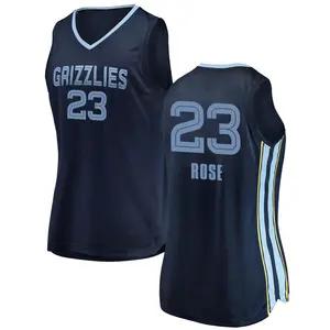 Memphis Grizzlies Swingman Navy Derrick Rose 2018/19 Jersey - Icon Edition - Women's