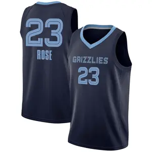 Memphis Grizzlies Swingman Navy Derrick Rose 2020/21 Jersey - Icon Edition - Men's