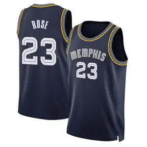 Memphis Grizzlies Swingman Navy Derrick Rose 2021/22 City Edition Jersey - Men's