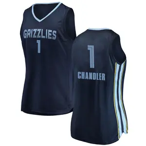 Memphis Grizzlies Swingman Navy Kennedy Chandler 2018/19 Jersey - Icon Edition - Women's