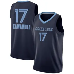 Memphis Grizzlies Swingman Navy Yuki Kawamura 2020/21 Jersey - Icon Edition - Men's