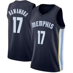 Memphis Grizzlies Swingman Navy Yuki Kawamura Jersey - Icon Edition - Men's