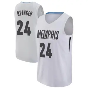 Memphis Grizzlies Swingman White Cam Spencer Jersey - City Edition - Men's