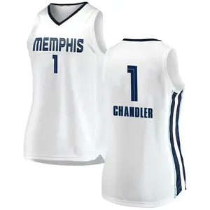 Memphis Grizzlies Swingman White Kennedy Chandler 2018/19 Jersey - Association Edition - Women's