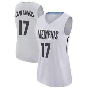 Memphis Grizzlies Swingman White Yuki Kawamura Jersey - City Edition - Women's